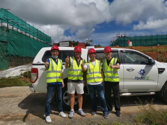 胡湛军副总经理陪同斐济水电领导到瑞瓦河供水工程项目调研